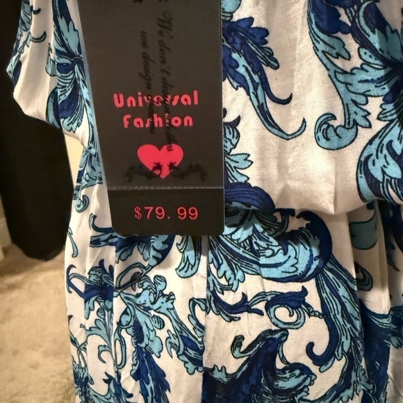 Universal Fashion Maxi Dress Large NWT Sleeveless w/Beaded Neckline $80 Retail - Picture 8 of 8